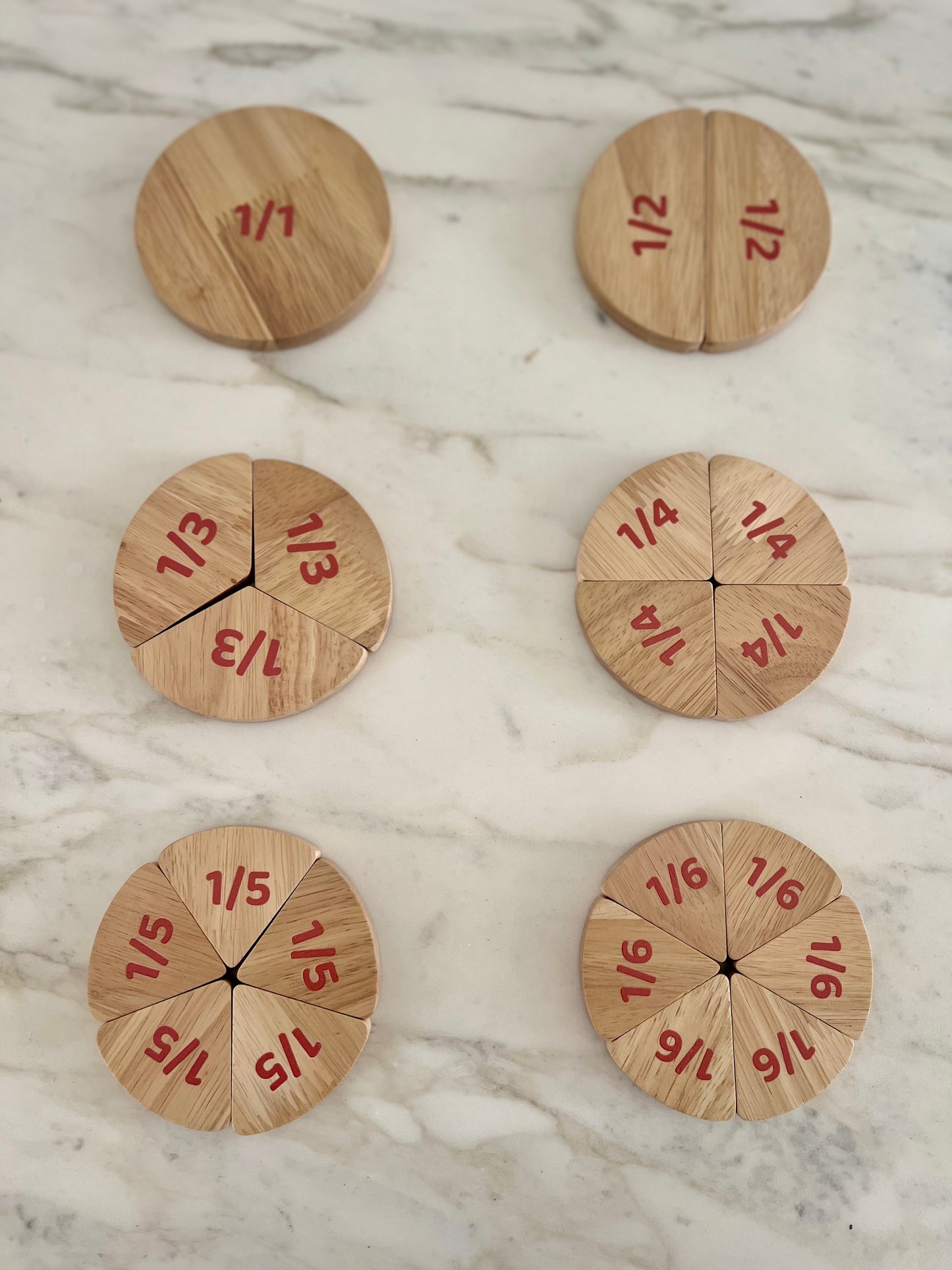 Wooden Pizza Fraction Learning Kit