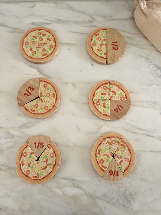 Wooden Pizza Fraction Learning Kit