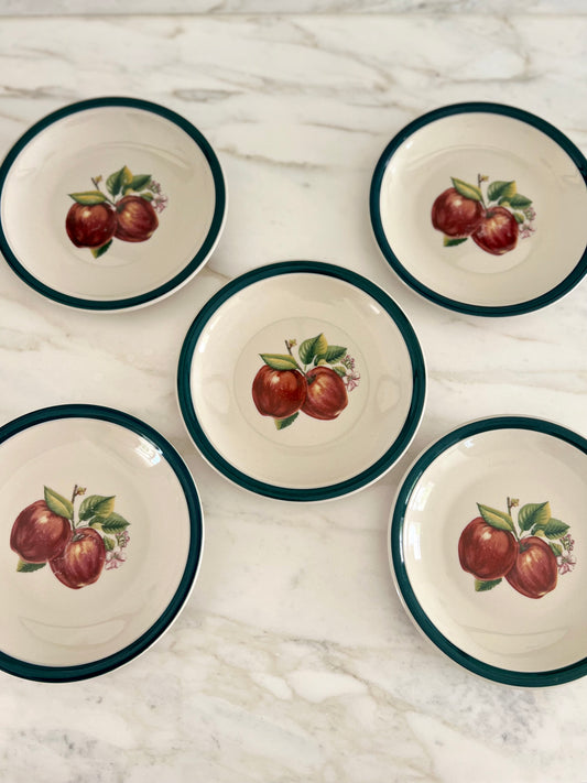 Vintage Apple Dessert Plates