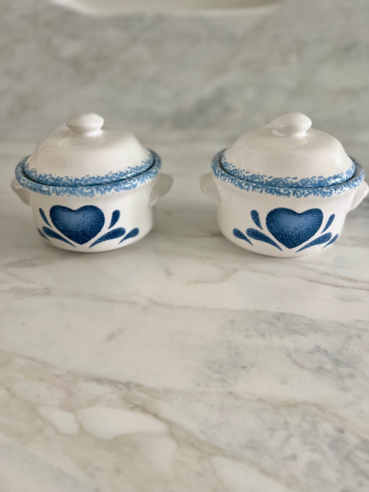 Vintage Small Country Heart Crocks