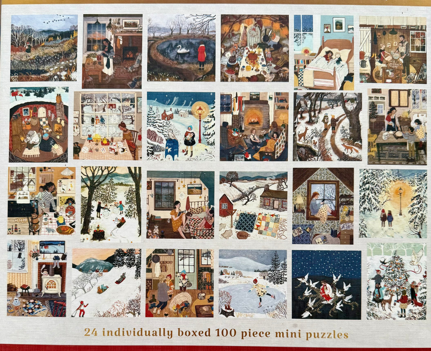Advent Calendar -Set of 24 Mini 100 piece puzzles