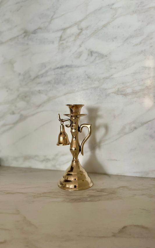 Brass Candlestick with Snuffer