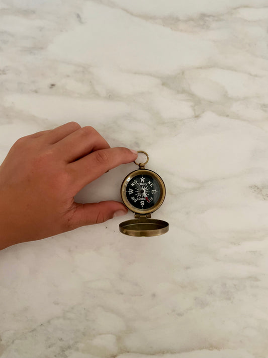 Brass Pocket Compass