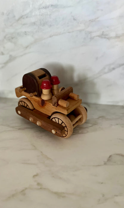 Vintage Handmade Wooden Military Truck