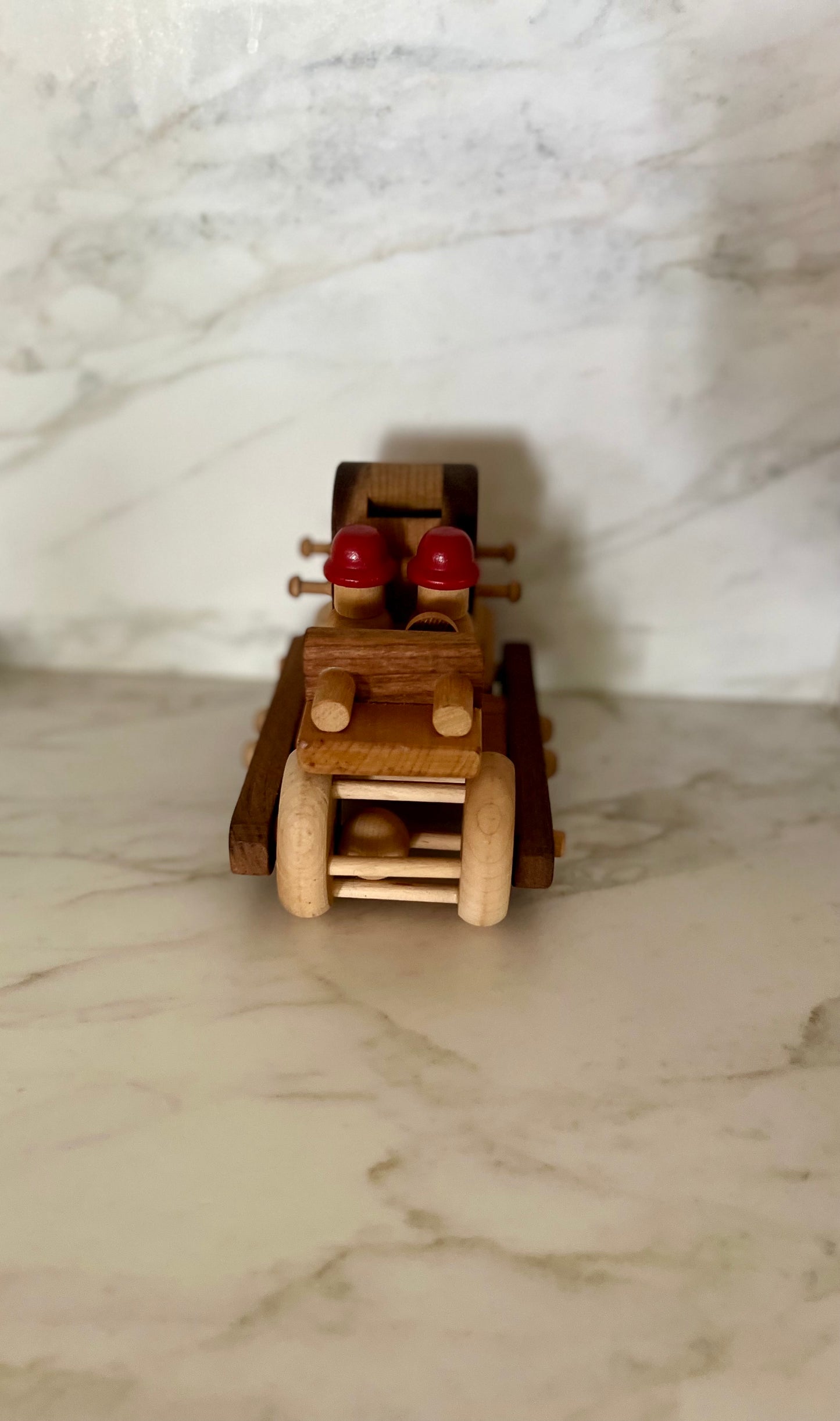 Vintage Handmade Wooden Military Truck